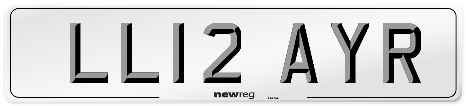 LL12 AYR Number Plate from New Reg